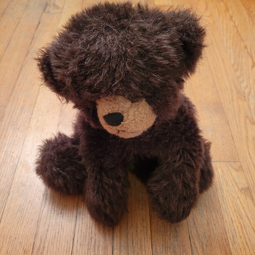Gund 13" Plush Bear Dark Brown Baby Floppy Teddy Weighted Security Toy 1982